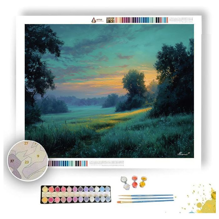 PASTURE AT DAYBREAK - Paint by Numbers Full Kit