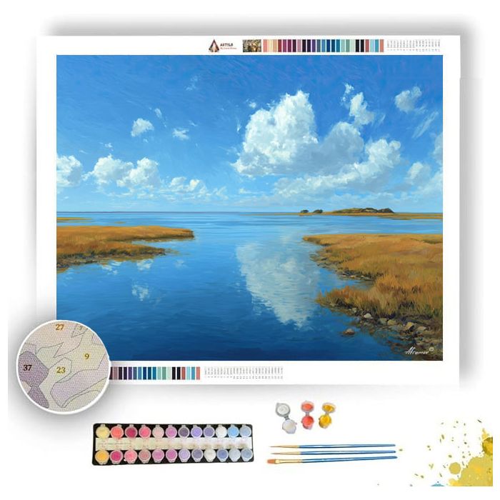 QUIET COASTAL FLATS - Paint by Numbers Full Kit