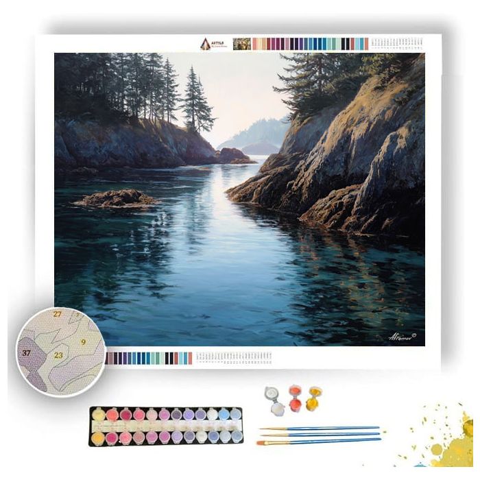 QUIET COASTAL INLET - Paint by Numbers Full Kit