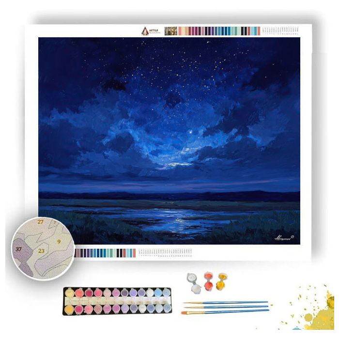 SAPPHIRE SKY FLATS - Paint by Numbers Full Kit