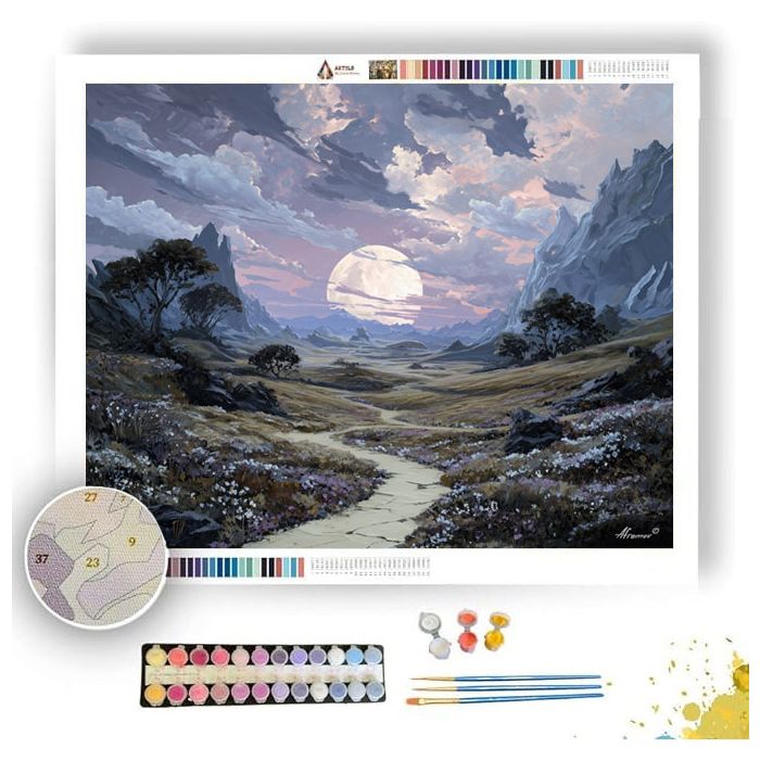 SILVER PATH MOONRISE - Paint by Numbers Full Kit