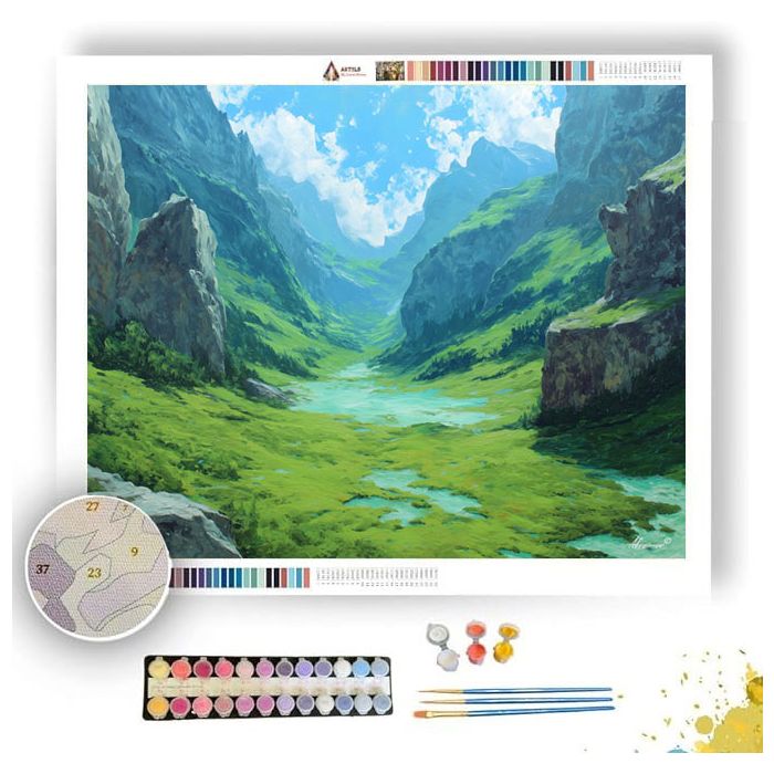 SKYBRIGHT VALLEY FLOOR - Paint by Numbers Full Kit