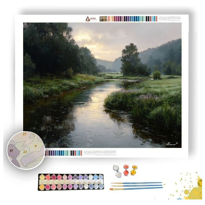 SLOW RIVER THROUGH SILENCE - Paint by Numbers Full Kit