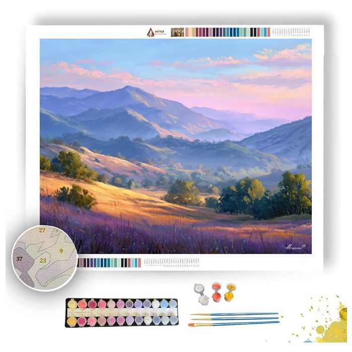 SOFT RIDGE MORNING - Paint by Numbers Full Kit