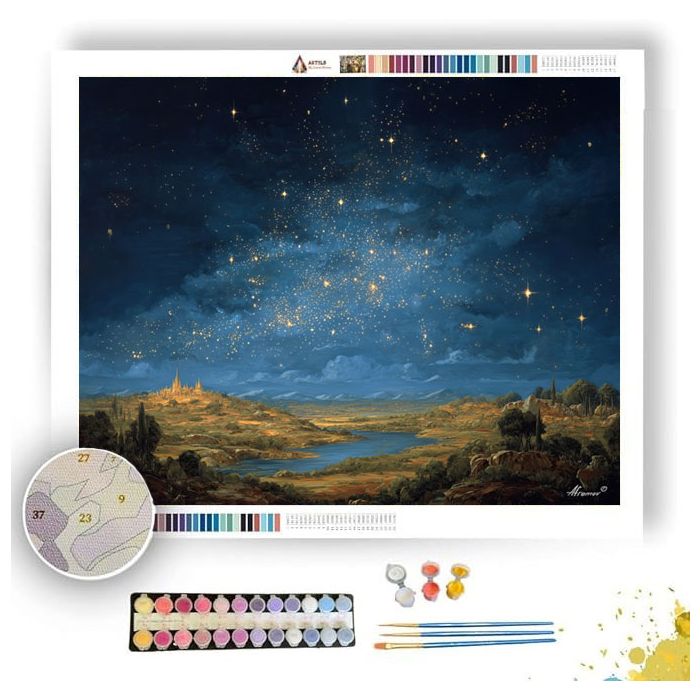 STARS ABOVE QUIET LAND - Paint by Numbers Full Kit