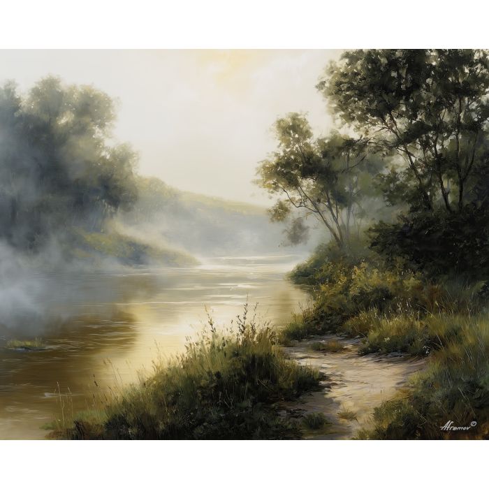 SUNMIST RIVERBANK - Paint by Numbers Full Kit