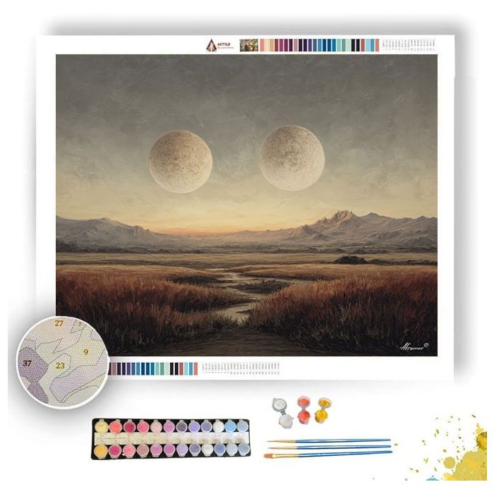 TWIN ORBIT LOWLAND - Paint by Numbers Full Kit