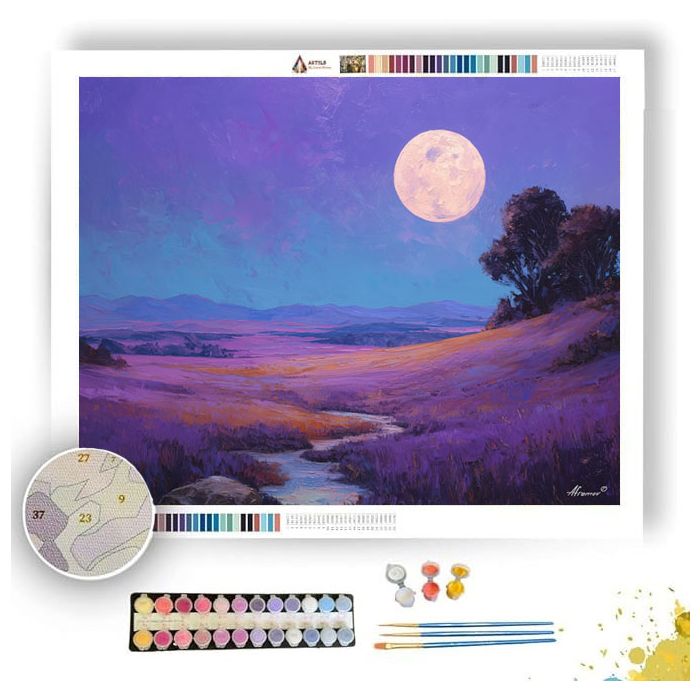VIOLET LUNAR PASTURE - Paint by Numbers Full Kit