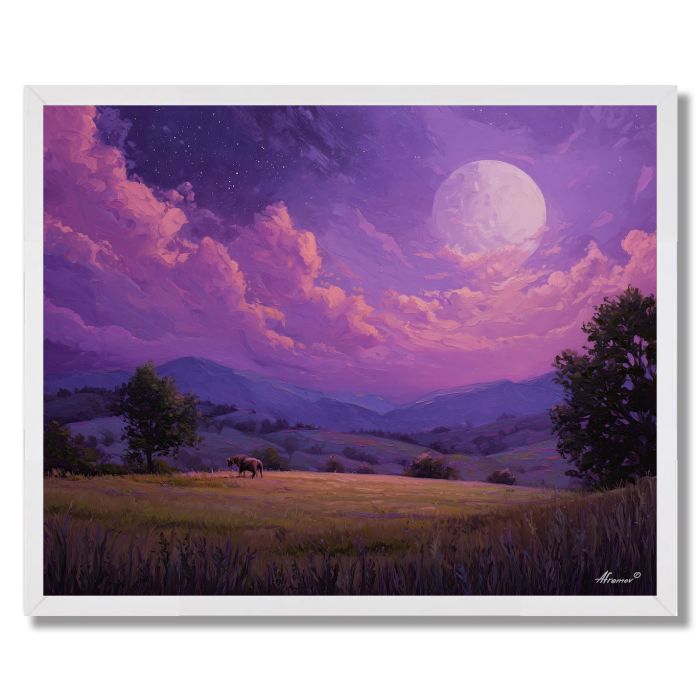 VIOLET MOON PASTURE - FRAMED