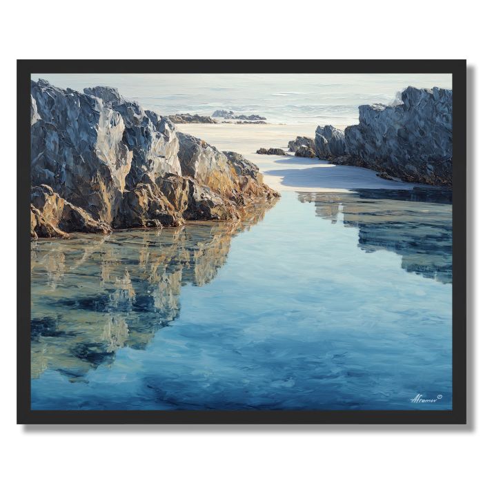 WATER MIRROR SHORE - FRAMED