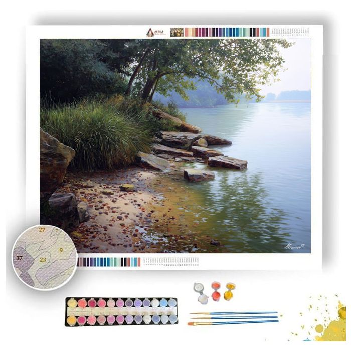 WATERLINE STILL MORNING - Paint by Numbers Full Kit