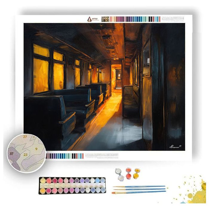 AMBER TRAIN LIGHT - Paint by Numbers Full Kit