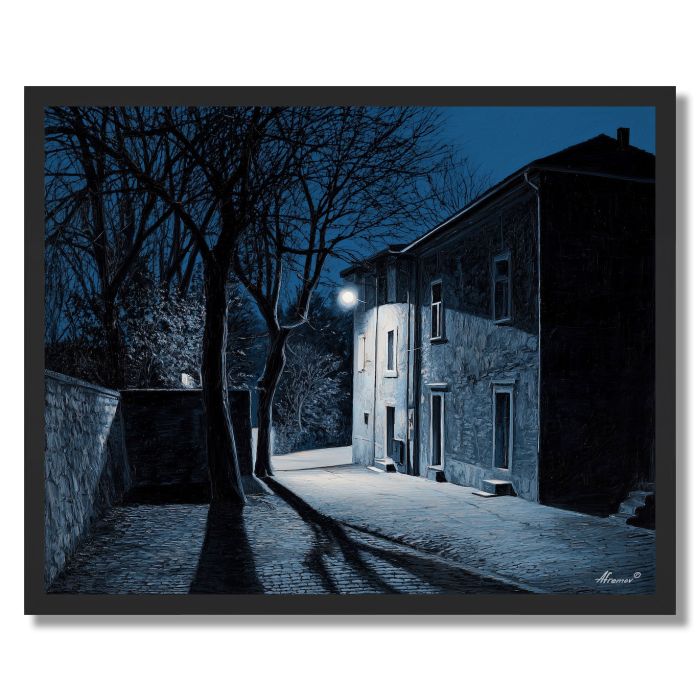 BLUE NIGHT SHADOW - FRAMED
