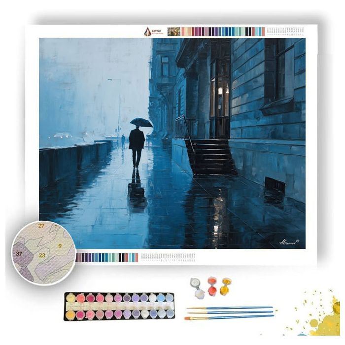 BLUE RAIN SHADOW - Paint by Numbers Full Kit