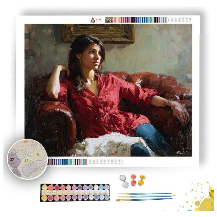 CALM SEATED FIGURE - Paint by Numbers Full Kit