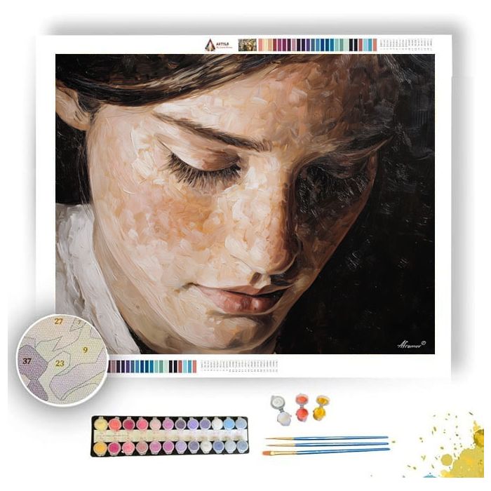 DOWNWARD GLANCE - Paint by Numbers Full Kit