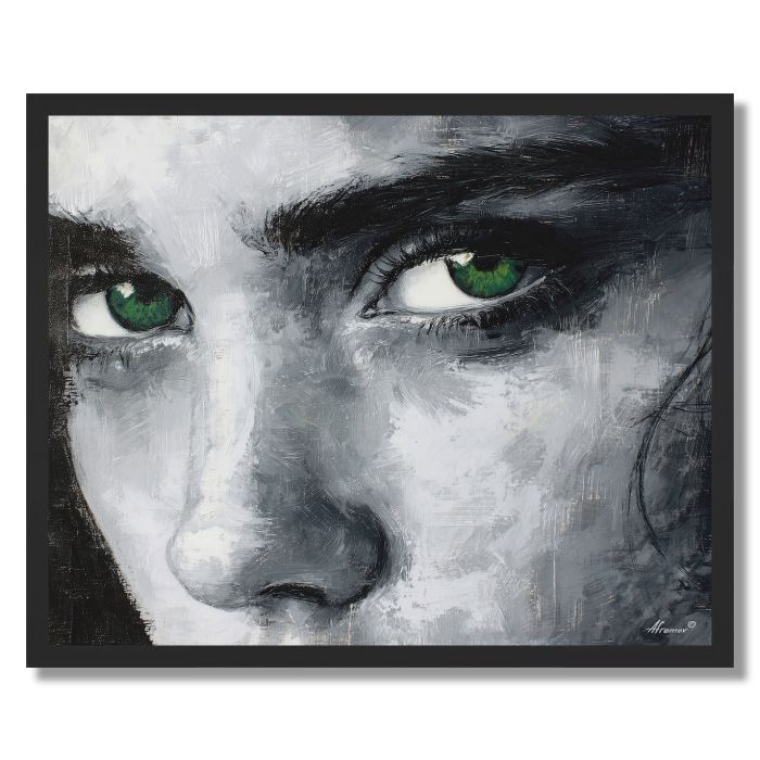 EMERALD EYE B&W - FRAMED