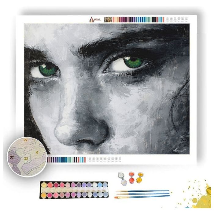 EMERALD EYE B&W - Paint by Numbers Full Kit