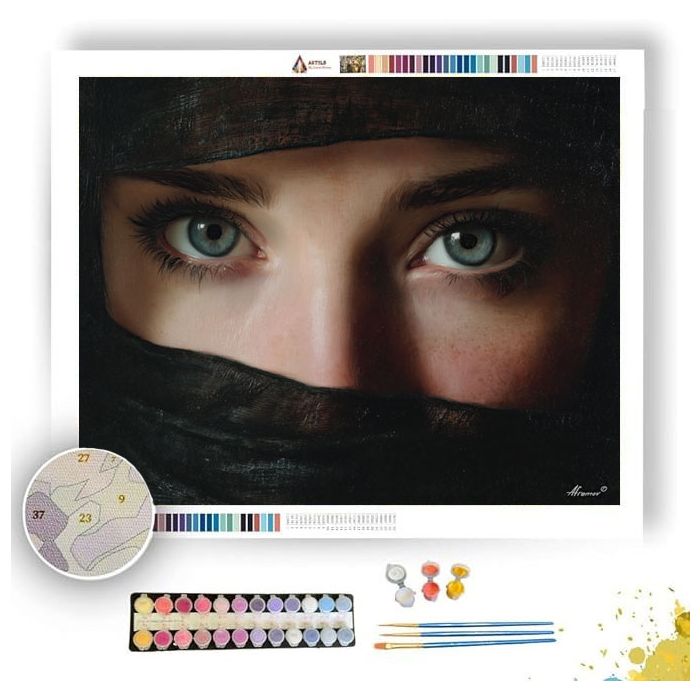EYES IN SHADOW - Paint by Numbers Full Kit