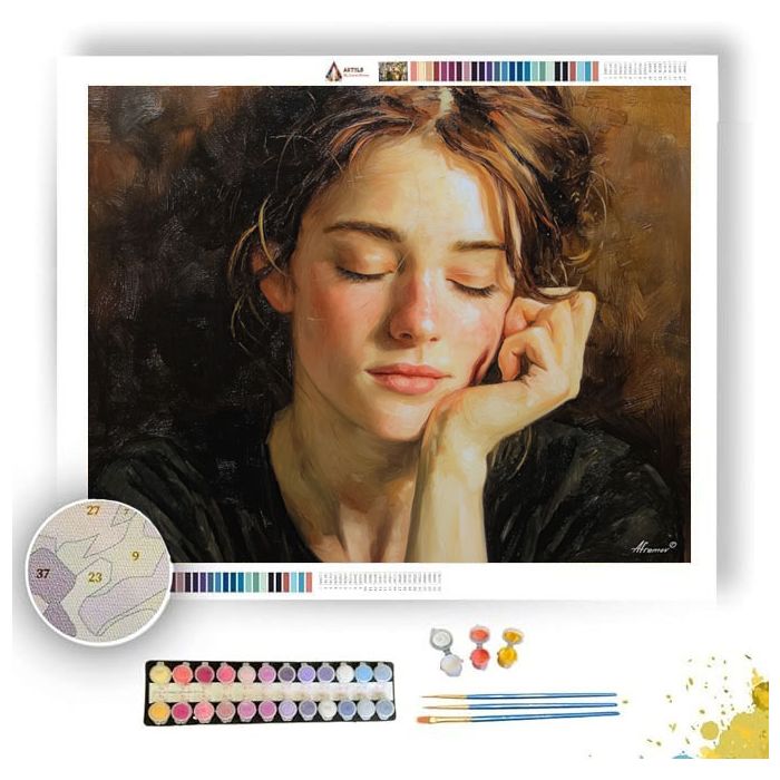 RESTING EXPRESSION - Paint by Numbers Full Kit