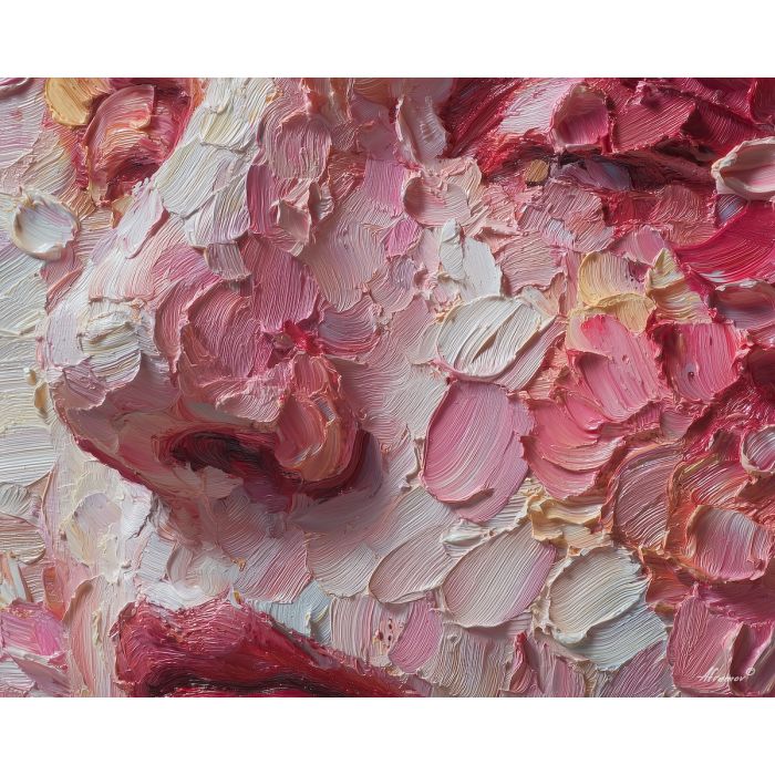 blooming, unfolding, palette knife, oil painting, impasto, thick paint, layered pigment, scraped texture, hand painted, fine art, expressive surface, material depth, painterly, atmospheric, visual rhythm, textured painting, studio art