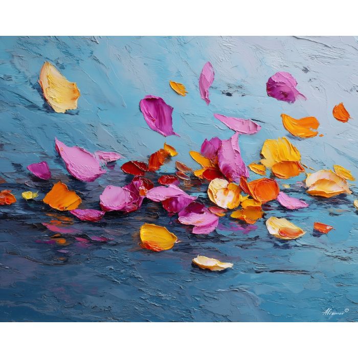 fading, resting, palette knife, oil painting, impasto, thick paint, layered pigment, scraped texture, hand painted, fine art, expressive surface, material depth, painterly, atmospheric, visual rhythm, textured painting, studio art