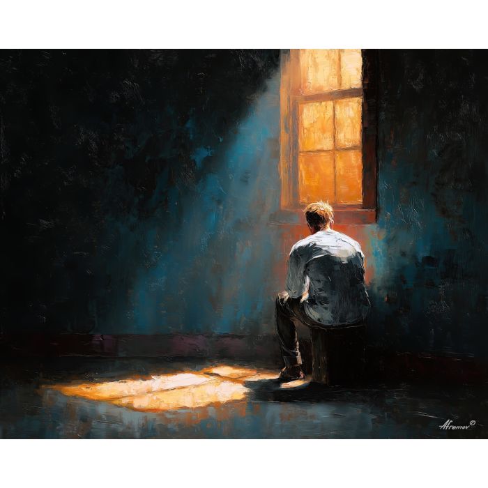 held, light, palette knife, oil painting, impasto, thick paint, layered pigment, scraped texture, hand painted, fine art, expressive surface, material depth, painterly, atmospheric, visual rhythm, textured painting, studio art