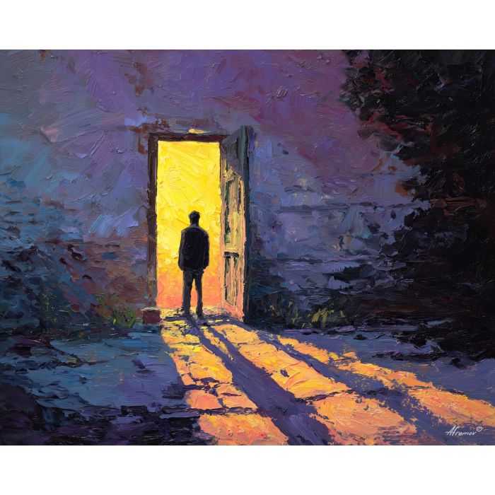 quiet, glowing, palette knife, oil painting, impasto, thick paint, layered pigment, scraped texture, hand painted, fine art, expressive surface, material depth, painterly, atmospheric, visual rhythm, textured painting, studio art