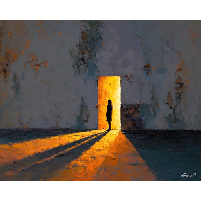 suspended, open, palette knife, oil painting, impasto, thick paint, layered pigment, scraped texture, hand painted, fine art, expressive surface, material depth, painterly, atmospheric, visual rhythm, textured painting, studio art