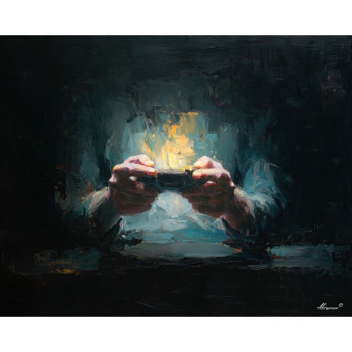 tender, held, palette knife, oil painting, impasto, thick paint, layered pigment, scraped texture, hand painted, fine art, expressive surface, material depth, painterly, atmospheric, visual rhythm, textured painting, studio art