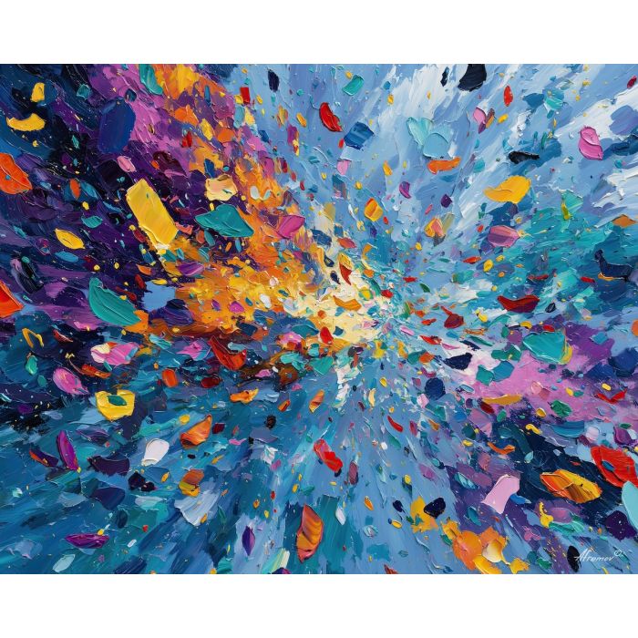 unfolding, measured, palette knife, oil painting, impasto, thick paint, layered pigment, scraped texture, hand painted, fine art, expressive surface, material depth, painterly, atmospheric, visual rhythm, textured painting, studio art