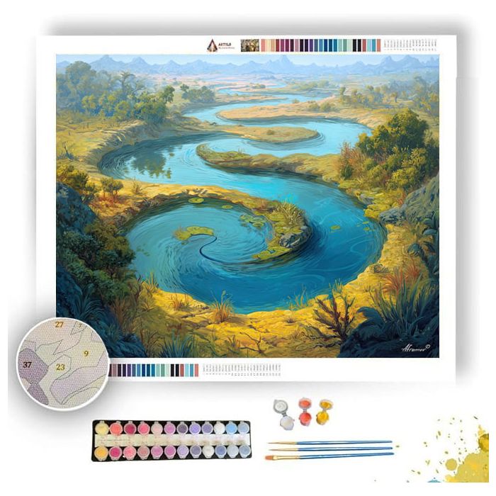 RIVERGLASS SERPENT BEND - Paint by Numbers Full Kit