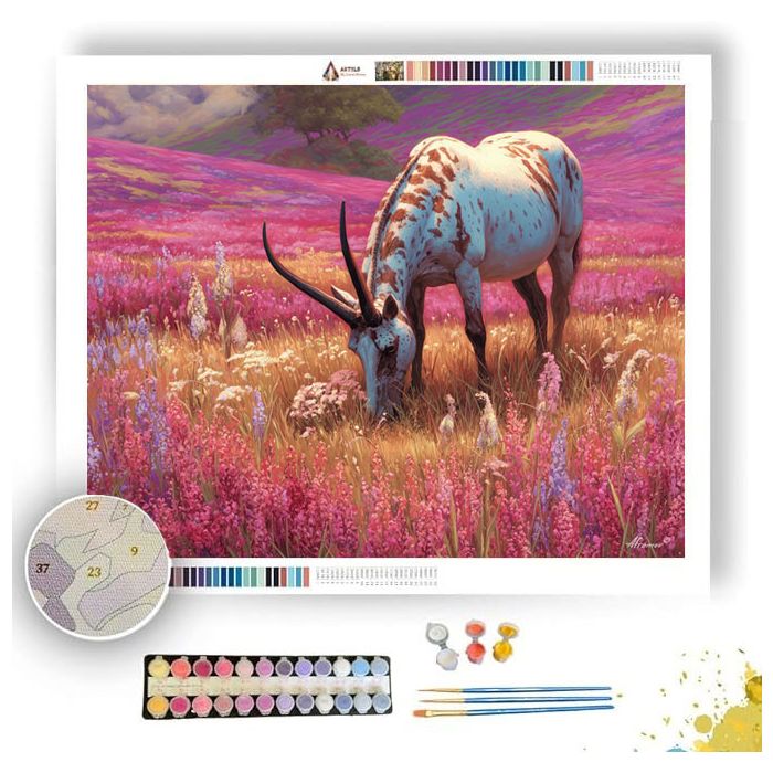HORNED EQUINE MEADOWLAND - Paint by Numbers Full Kit