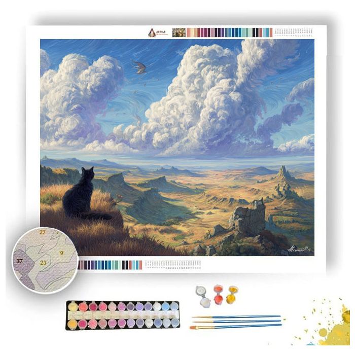 WINDSPIRIT FELINE HILLS - Paint by Numbers Full Kit