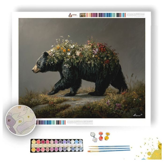 FLOWERBACK BEAR GROVE - Paint by Numbers Full Kit
