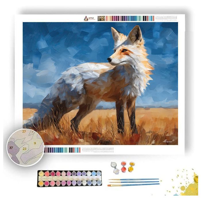 CRYSTAL FOX PLAINS - Paint by Numbers Full Kit