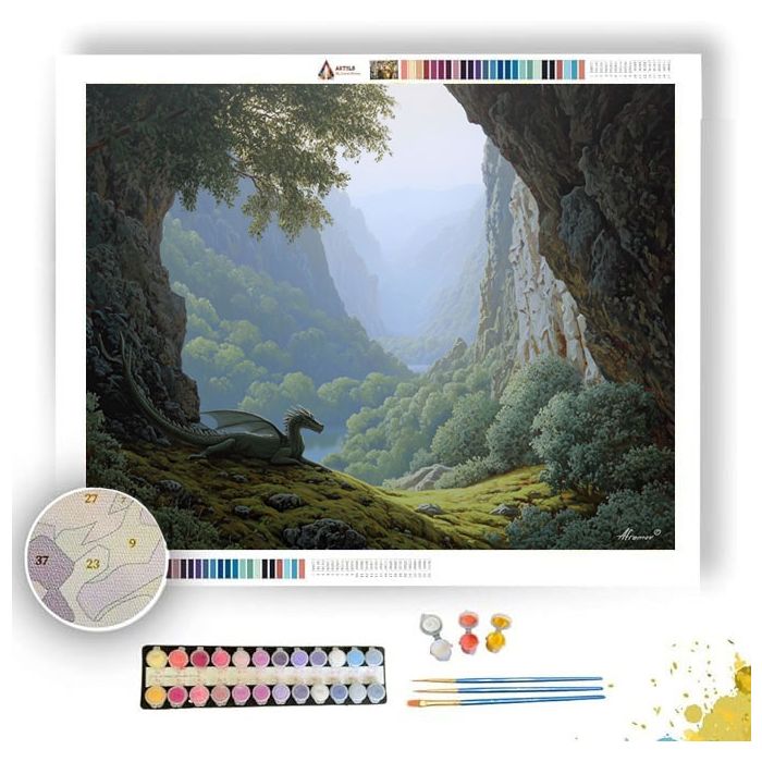 CAVERN DRAKE VALLEY - Paint by Numbers Full Kit