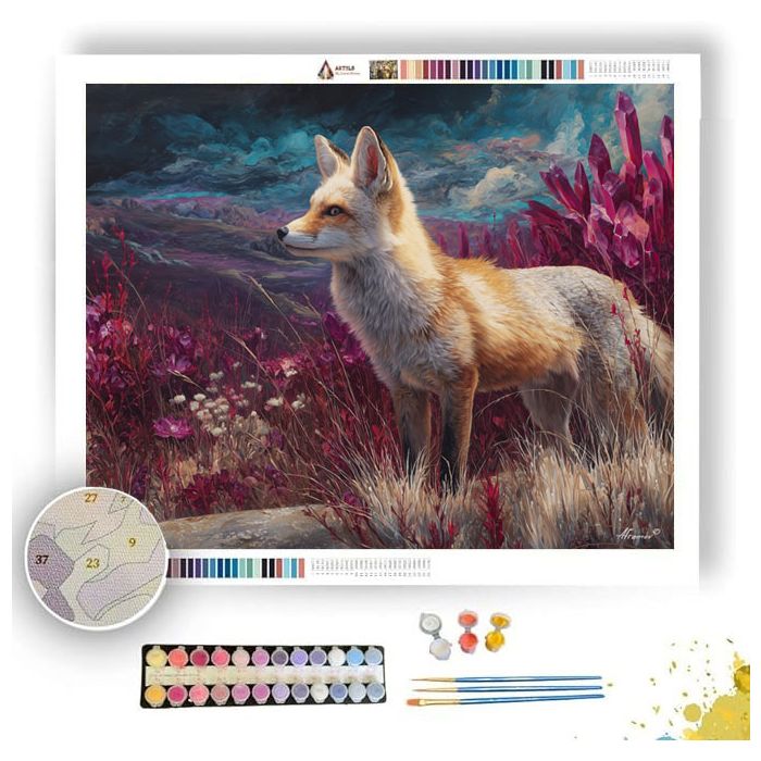 CRYSTALFUR FOX FIELDS - Paint by Numbers Full Kit