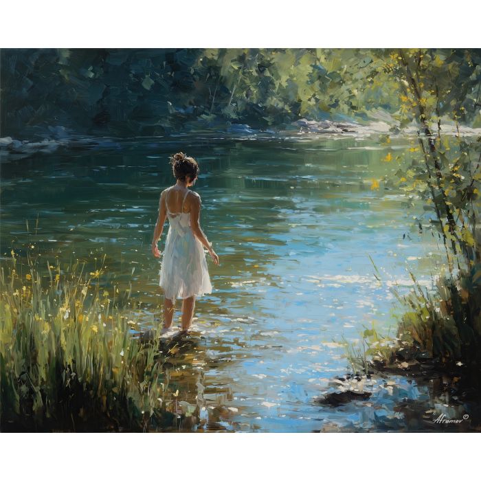 RIVER NYMPH CROSSING - Paint by Numbers Full Kit