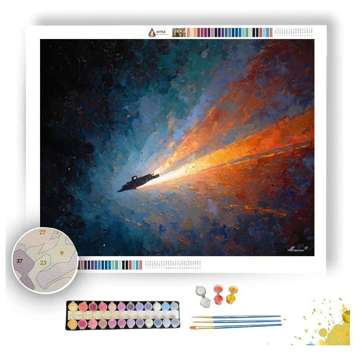 MUTED VIVID RHYTHM - Paint by Numbers Full Kit