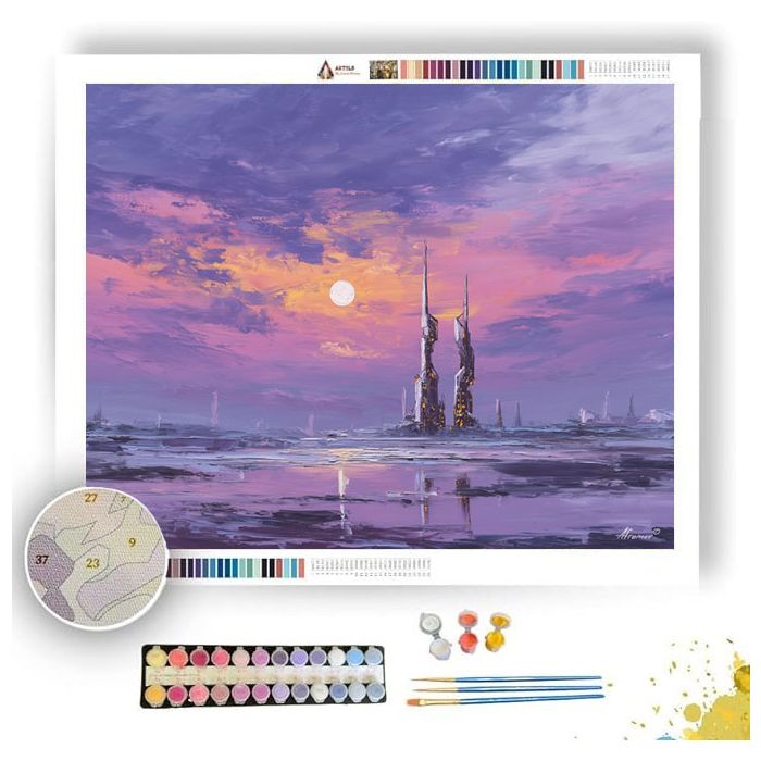 FLOWING COMPOSITION - Paint by Numbers Full Kit