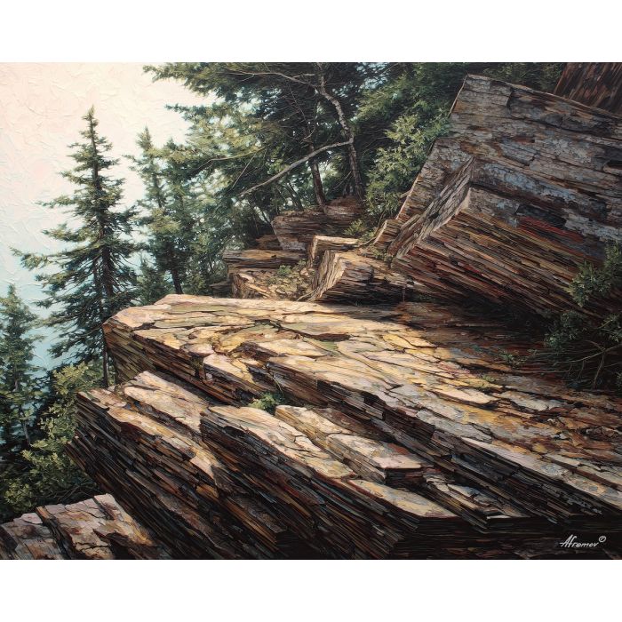 wood element,forested ridge,bark texture,oil painting