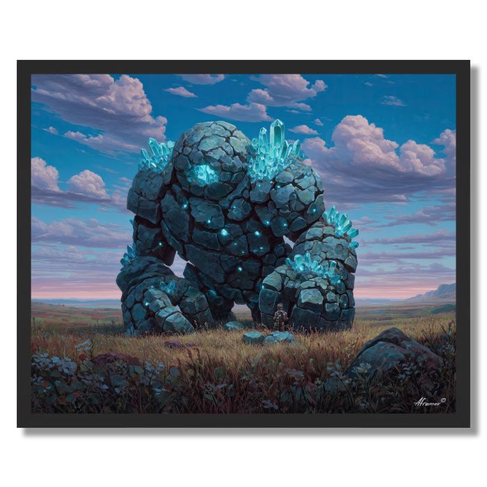 CRYSTALBOUND GOLEM PLAIN - FRAMED