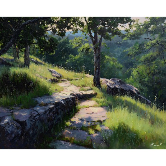 shadow element,ridge landscape,soft darkness,oil painting