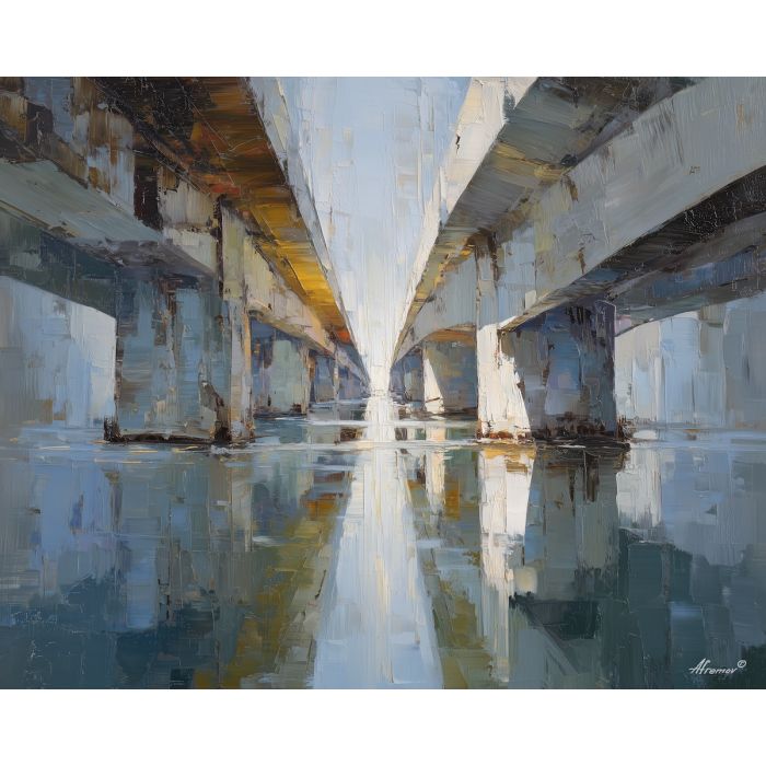 muted, luminous, presence, art deco, palette knife, oil painting, impasto, thick paint, textured surface, expressive art, painterly style, material depth, visual rhythm, contemporary art, hand painted, layered pigment, atmospheric, modern composition