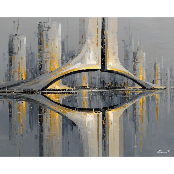 still, grounded, balance, art deco, palette knife, oil painting, impasto, thick paint, textured surface, expressive art, painterly style, material depth, visual rhythm, contemporary art, hand painted, layered pigment, atmospheric, modern composition