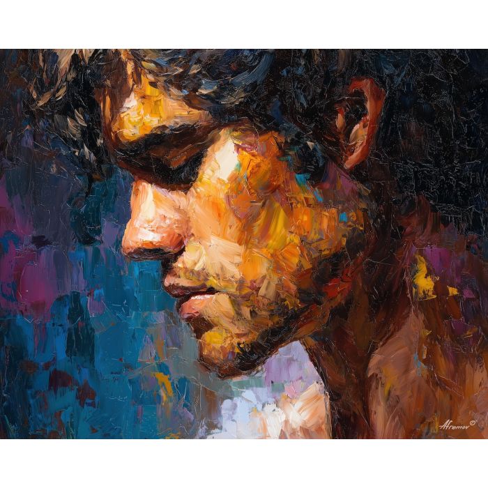 hidden, balance, african american, palette knife, oil painting, impasto, thick paint, textured surface, expressive art, painterly style, material depth, visual rhythm, contemporary art, hand painted, layered pigment, atmospheric, modern composition