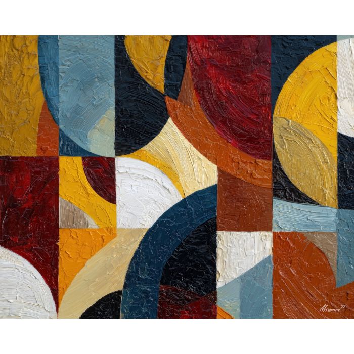 hidden, outline, art deco, palette knife, oil painting, impasto, thick paint, textured surface, expressive art, painterly style, material depth, visual rhythm, contemporary art, hand painted, layered pigment, atmospheric, modern composition