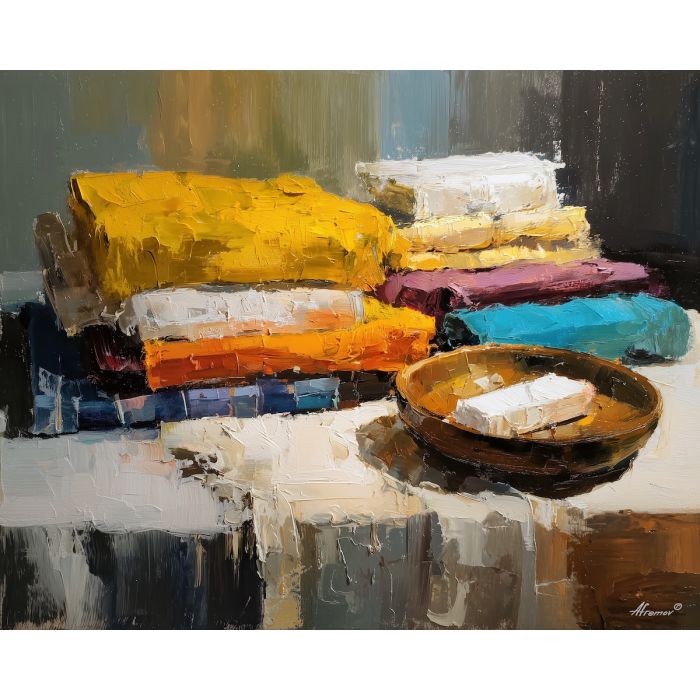 charged, warm, form, boho, palette knife, oil painting, impasto, thick paint, textured surface, expressive art, painterly style, material depth, visual rhythm, contemporary art, hand painted, layered pigment, atmospheric, modern composition