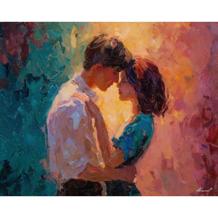 dreamy, form, gay, palette knife, oil painting, impasto, thick paint, textured surface, expressive art, painterly style, material depth, visual rhythm, contemporary art, hand painted, layered pigment, atmospheric, modern composition